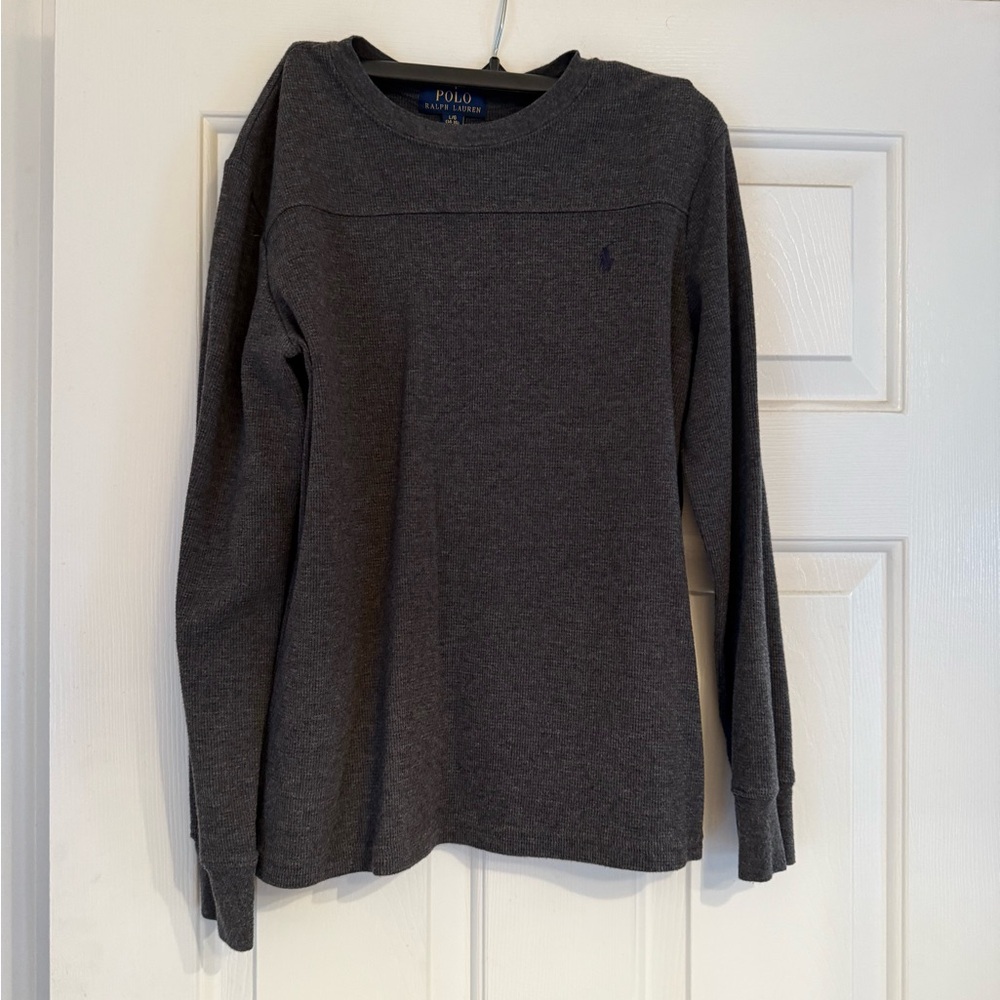 Polo by Ralph Lauren Charcoal Knit Top